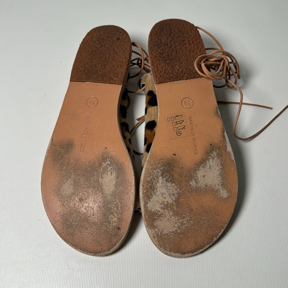 Ancient Greek Sandals Antigone Lace-Up Calf Hair Sandal - sz 38 - Picture 7 of 7